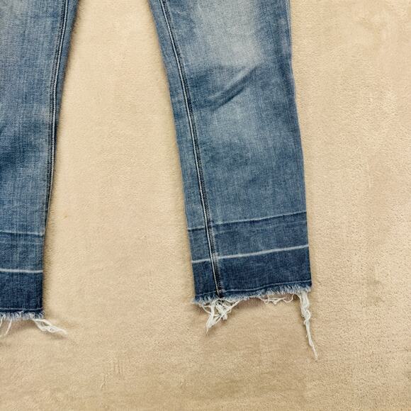 McGuire Jeans Womens 28 Light Wash Blue Denim Ankle‎ Straight Raw Hem **FLAWED** - Picture 5 of 12